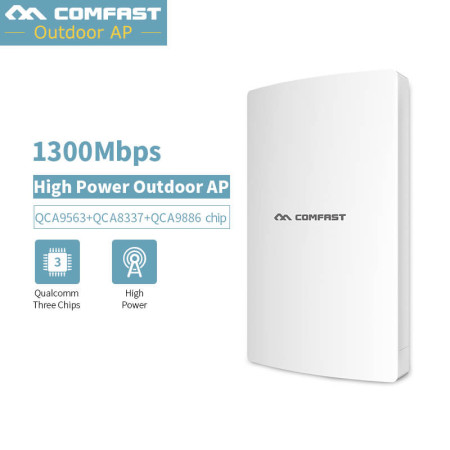 High Power 1300Mbps Outdoor Wifi Repeater Wireless WIFI Router/AP/Repeater CPE 5G Dual Band LAN WAN RJ45 Port 48V POE Power