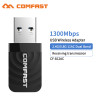 Comfast CF-812AC Wifi Ethernet USB 3.0 Network card 1300Mbps 2.4G&5.8G dual band wireless USB wifi Adapter Wi-Fi Receiver Dongle